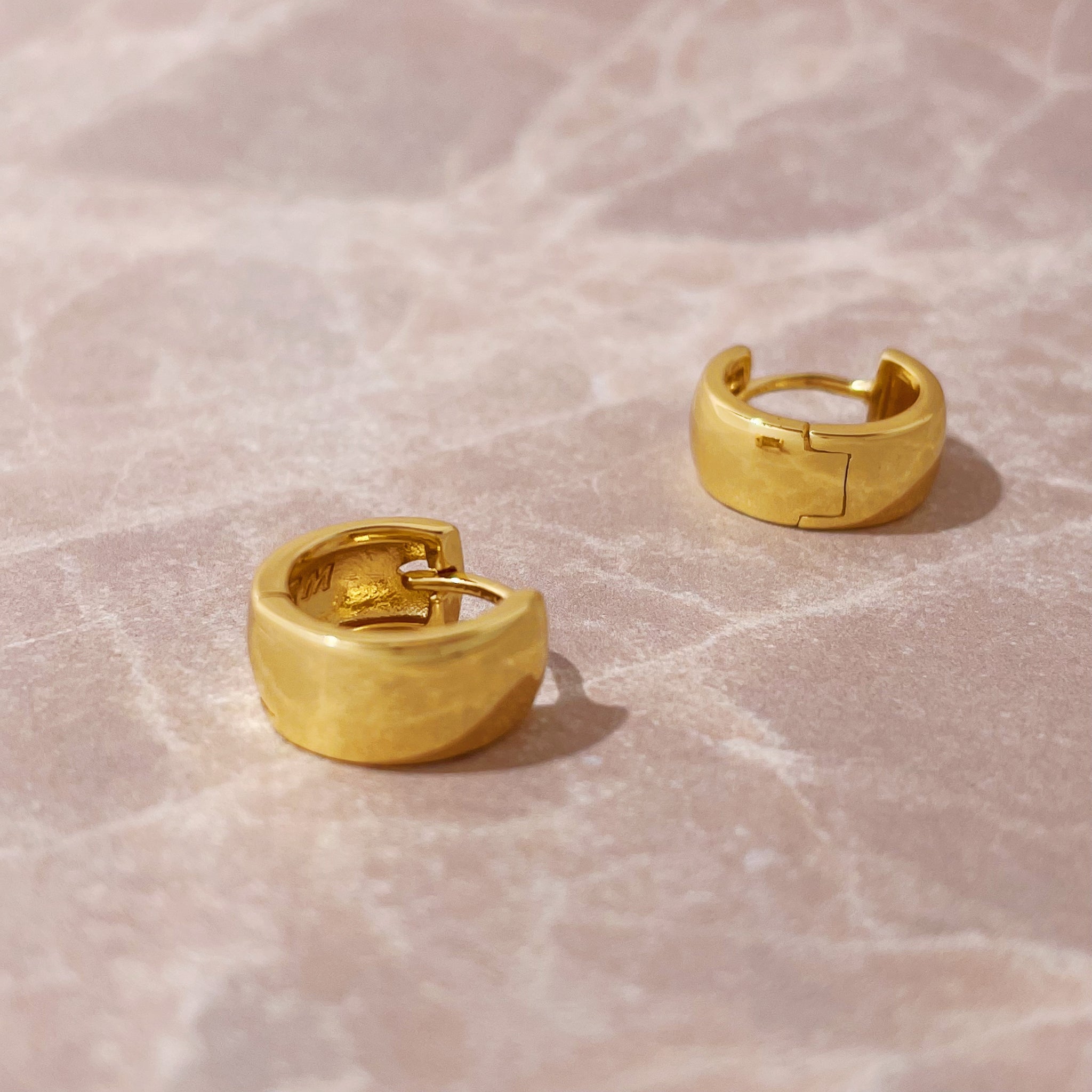 18K gold filled フープピアス 18金 イエローゴールド(地金)フープピアス (直径11mm) 保証書付